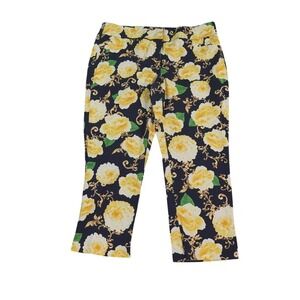 7th Avenue New York Company‎ Pants Size 14 Floral Print Cropped Summer